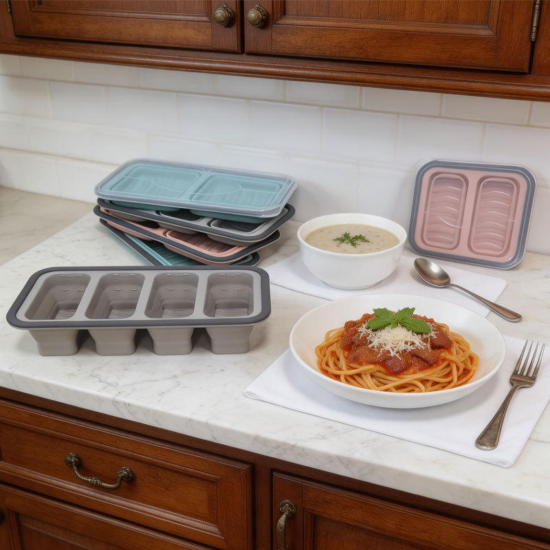 Meal Prep Soup - Formas Grandes de Silicone para Congelar