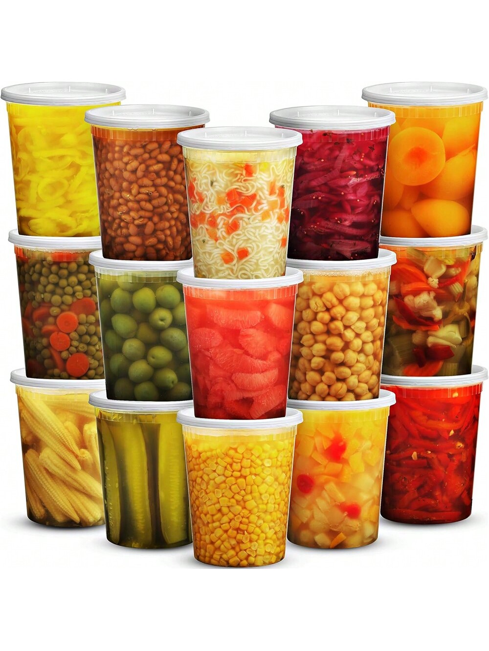 Meal Prep Soup - Recipientes de plástico com tampas, recipientes