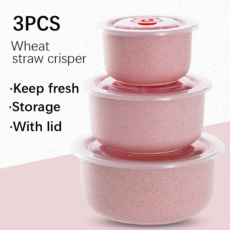 Meal Prep Microwave - Conjunto de 3 peças de tigelas