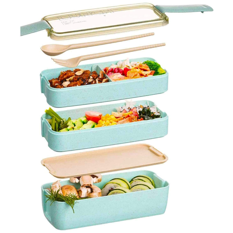 Meal Prep Japanese - WSFS! Lancheira japonesa bento, compartimento 3