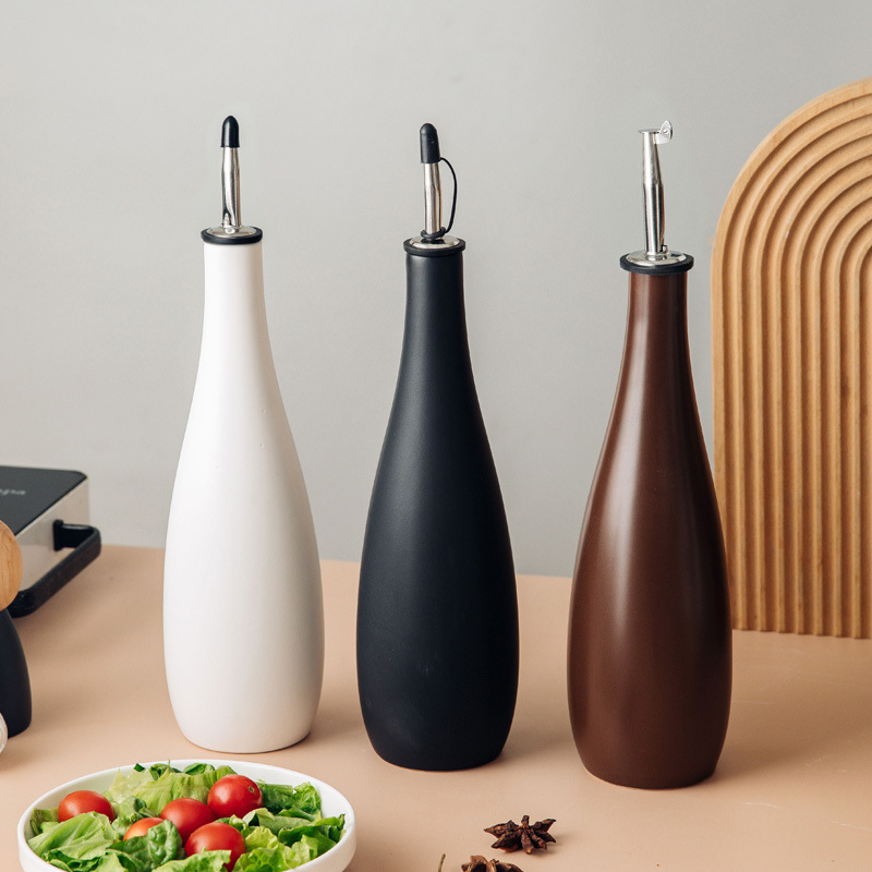 Herb Keeper Bottle - Pote de óleo cerâmico, garrafa de