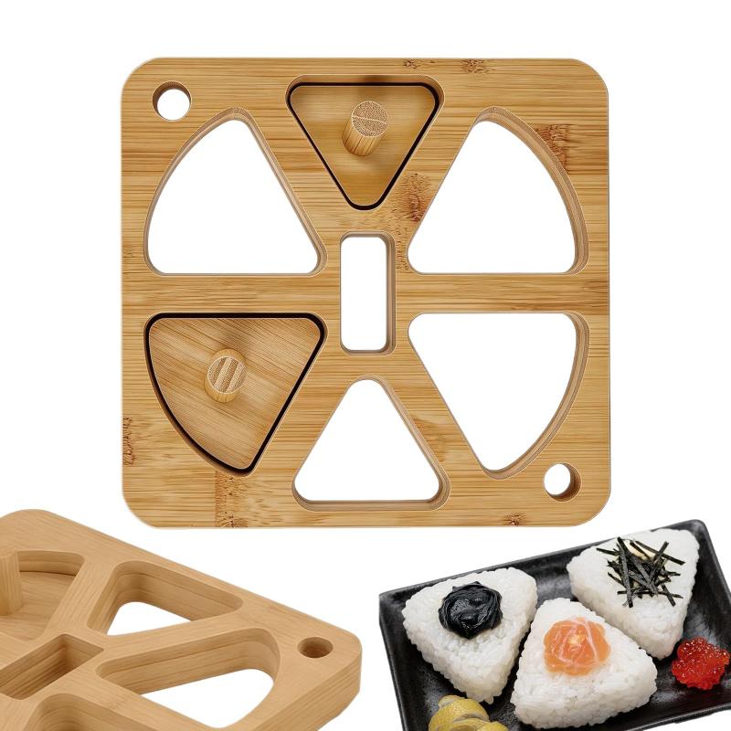 Meal Prep Japanese - Molde de Madeira para Onigiri com