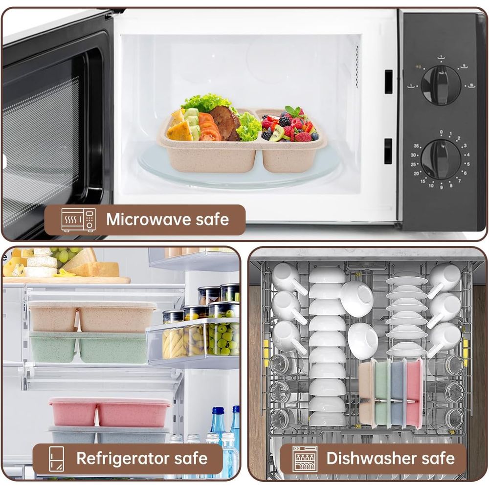 Conjunto de 4 Caixas de Almoço - Meal Prep Microwave avaliação e preço