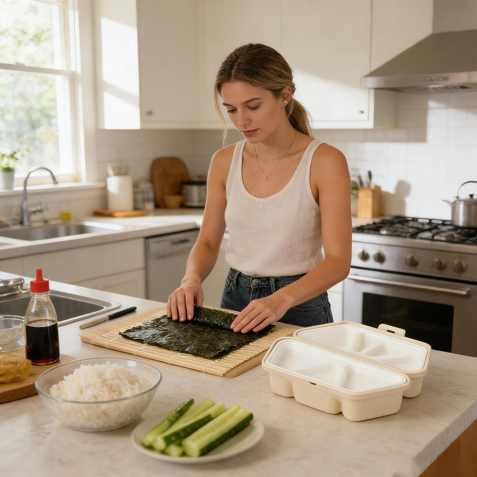 Molde de bola de arroz, 6 cavi - Meal Prep Japanese avaliação e preço