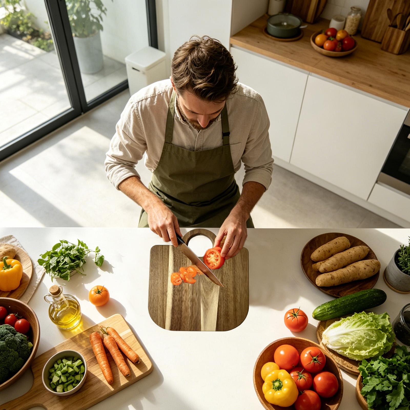 Tábua de corte de madeira anti - Meal Prep Cutting avaliação e preço