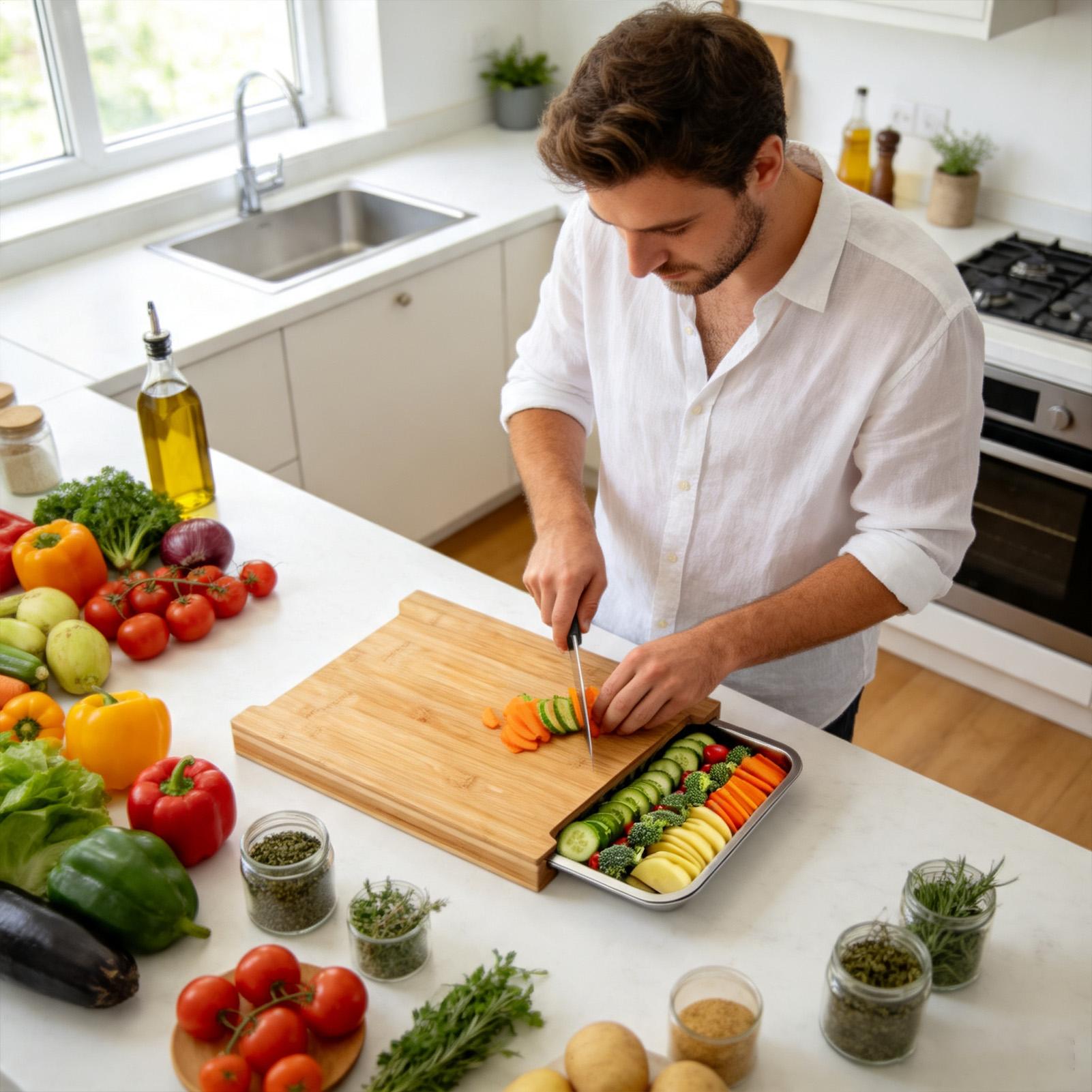 Tábuas de Corte de Madeira par - Meal Prep Cutting avaliação e preço