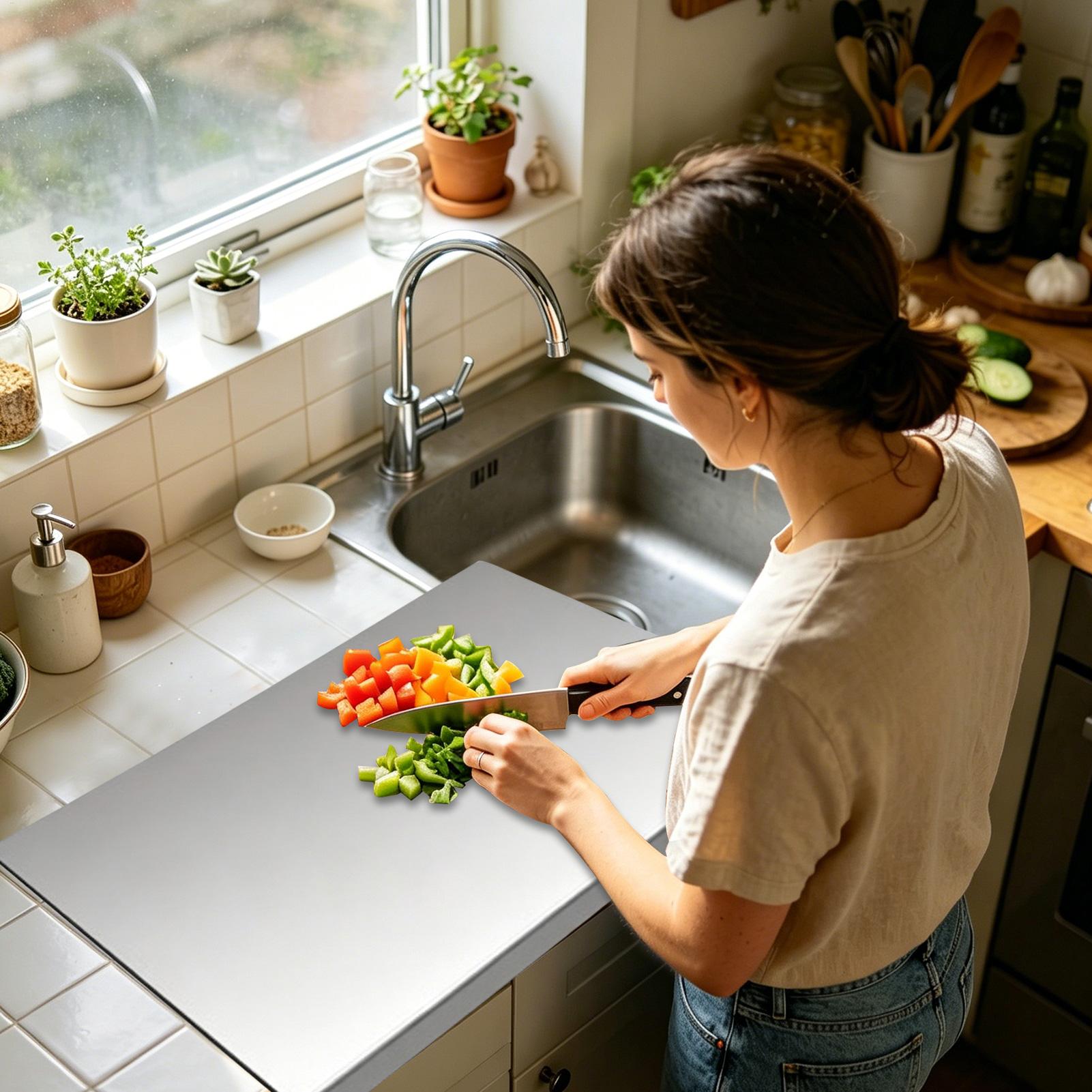 Tábua de corte de aço inoxidáv - Meal Prep Cutting avaliação e preço
