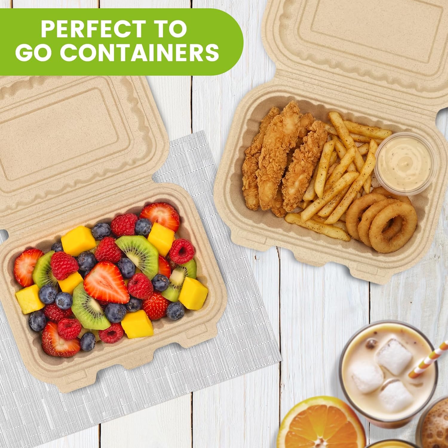 Pacote com 50 Recipientes Clam - Meal Prep Microwave avaliação e preço