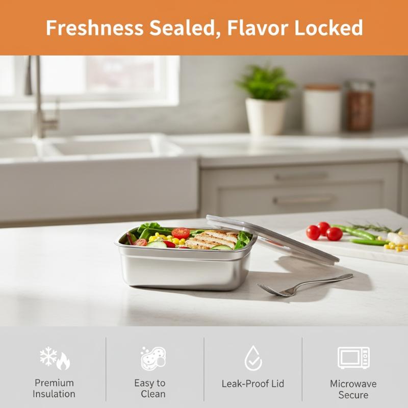 Caixa de Almoço de Aço Inoxidá - Meal Prep Microwave avaliação e preço