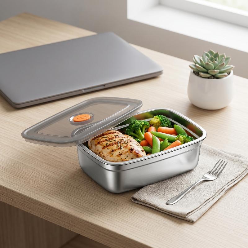 Caixa de Almoço de Aço Inoxidá - Meal Prep Microwave avaliação e preço