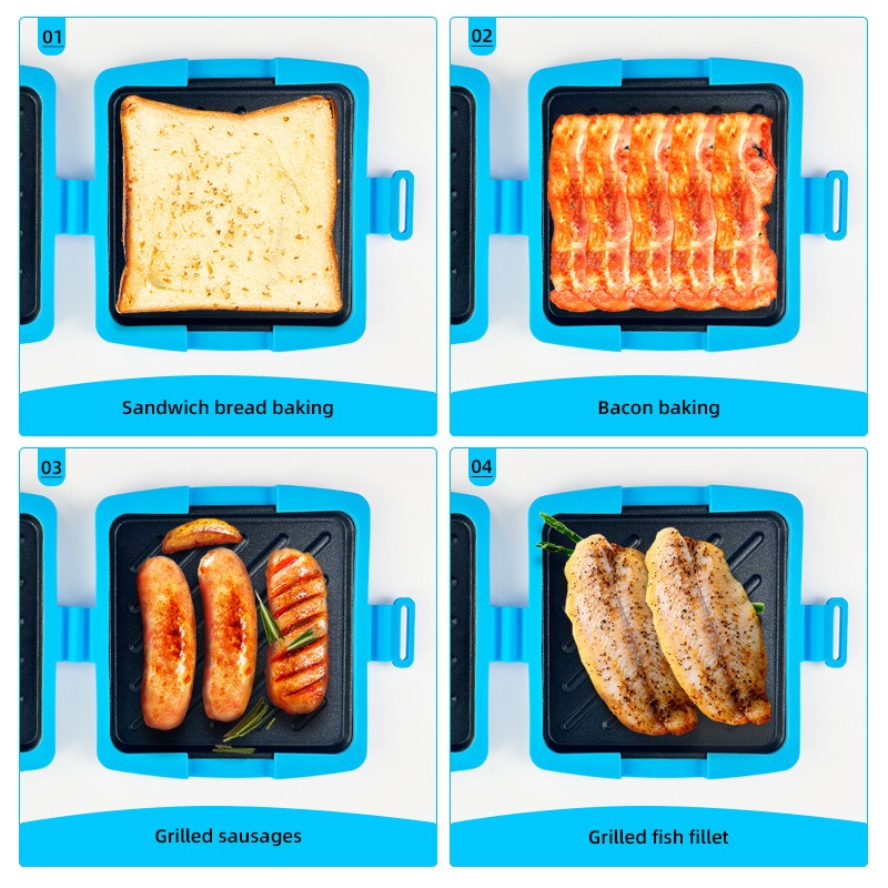 Forma elétrica para assar sand - Meal Prep Microwave avaliação e preço