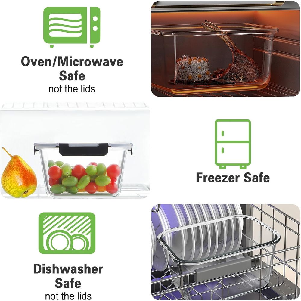 Conjunto de 4 Recipientes de V - Meal Prep Microwave avaliação e preço