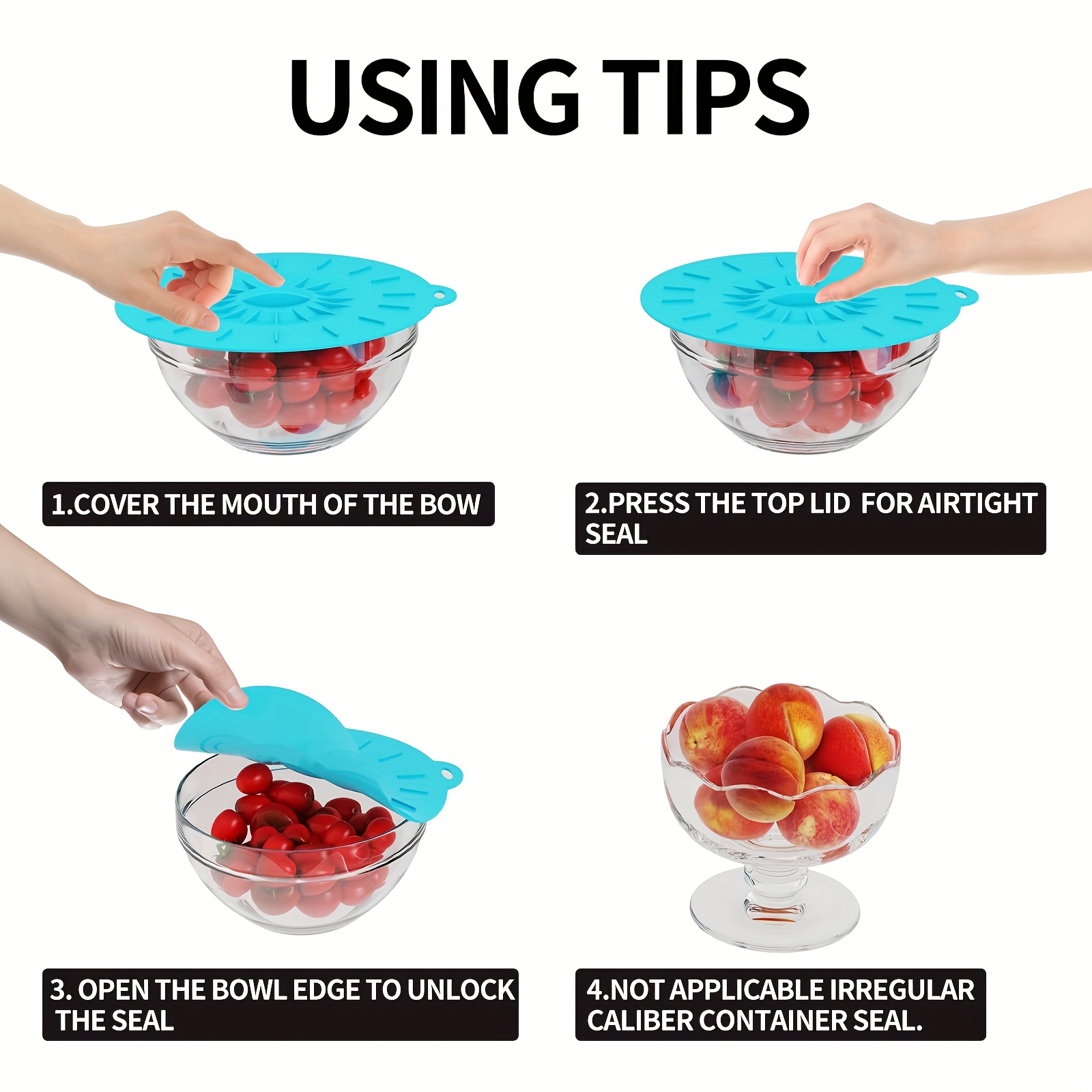 Conjunto de 5 Tampas de Silico - Meal Prep Microwave avaliação e preço