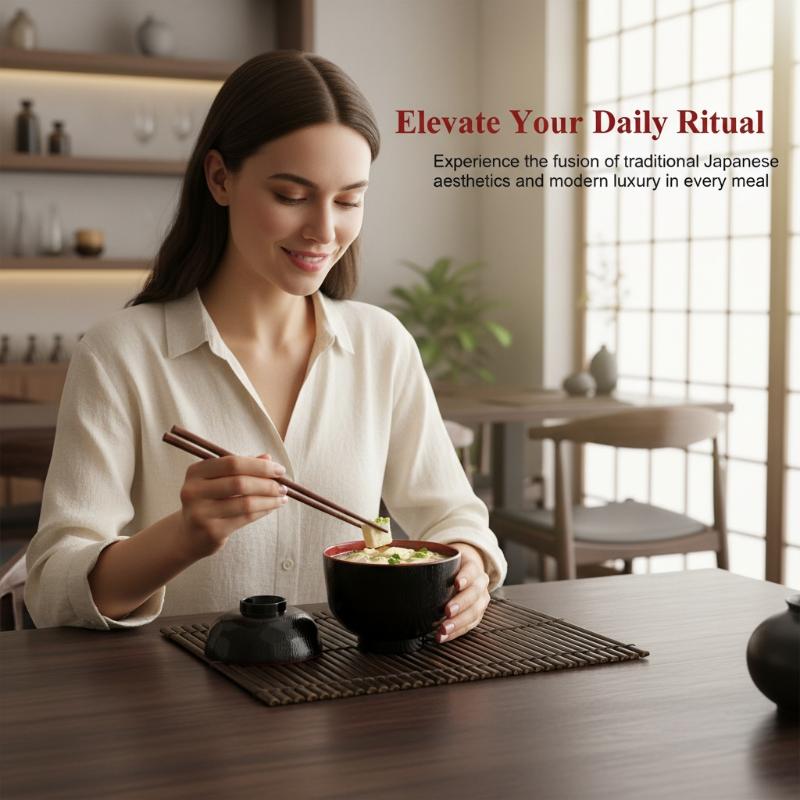 Tigela de Sopa de Miso Bicolor - Meal Prep Japanese avaliação e preço