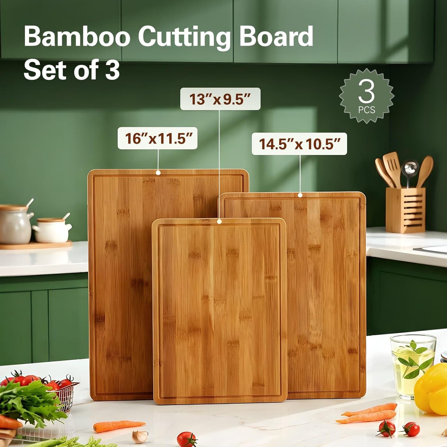 Tábuas de Corte de Bambu para  - Meal Prep Cutting avaliação e preço