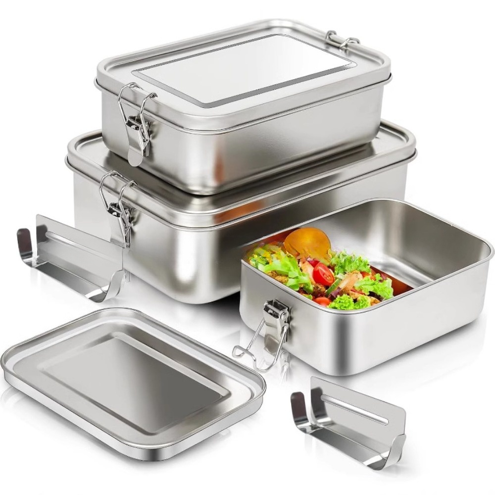Caixa bento de aço inoxidável, - Meal Prep Microwave avaliação e preço