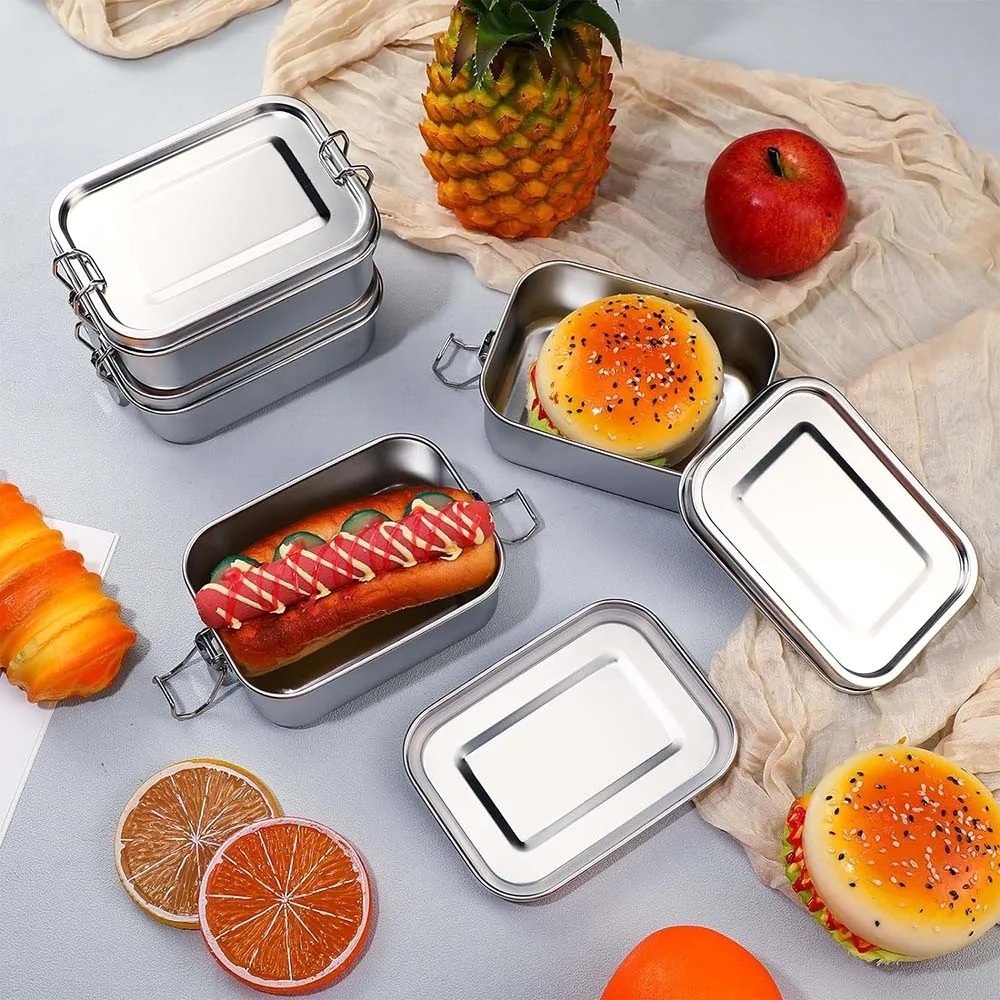 Caixa bento de aço inoxidável, - Meal Prep Microwave avaliação e preço