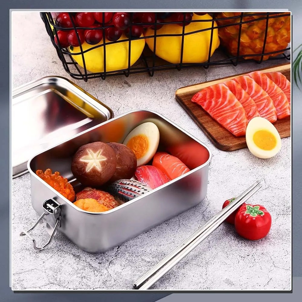 Caixa bento de aço inoxidável, - Meal Prep Microwave avaliação e preço